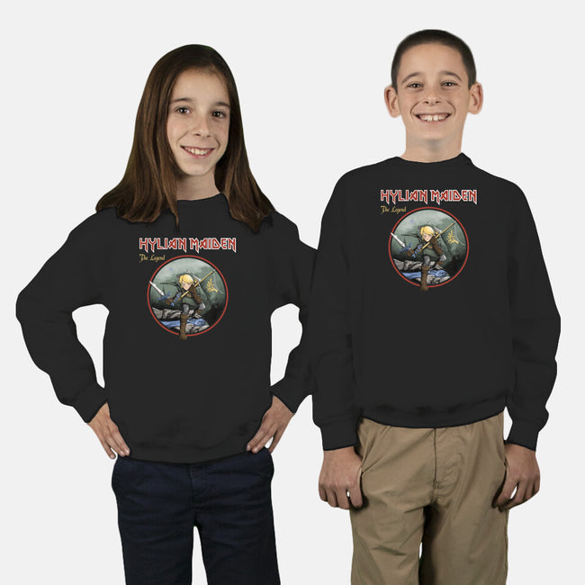 Hylian Maiden-Youth-Crew Neck-Sweatshirt-retrodivision