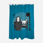 Hollow Face-None-Polyester-Shower Curtain-Ca Mask