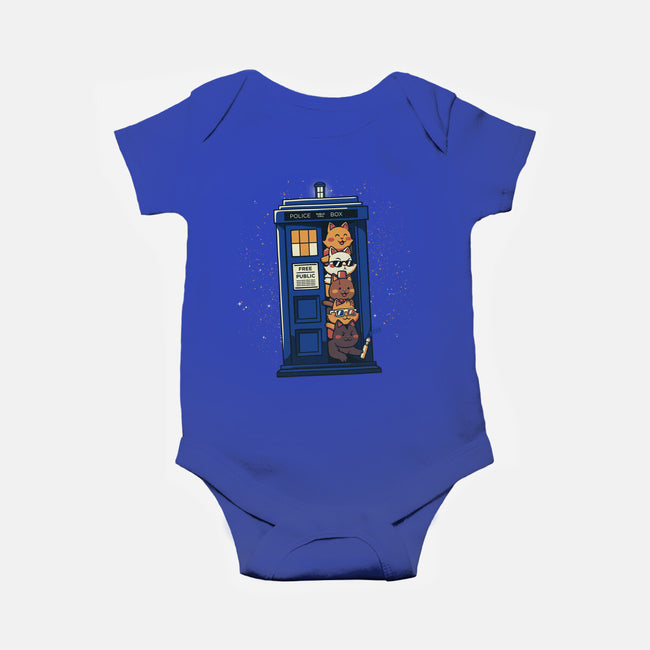 Tardis Cats-Baby-Basic-Onesie-tobefonseca