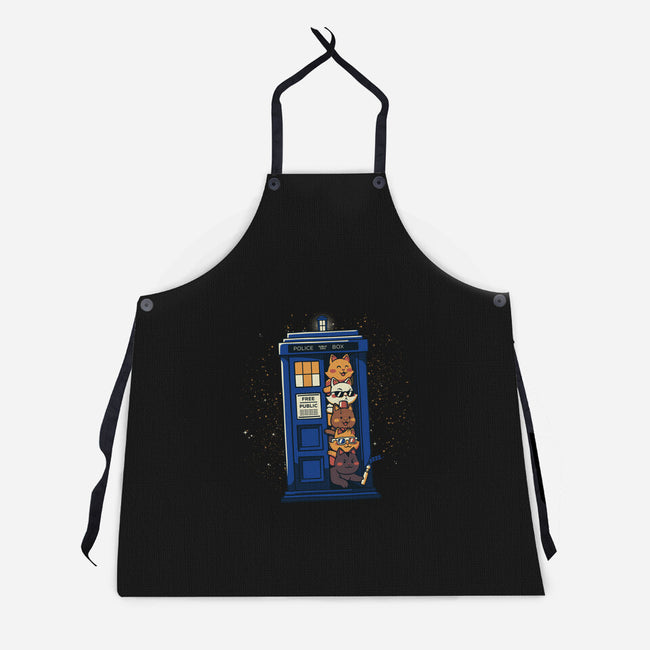 Tardis Cats-Unisex-Kitchen-Apron-tobefonseca