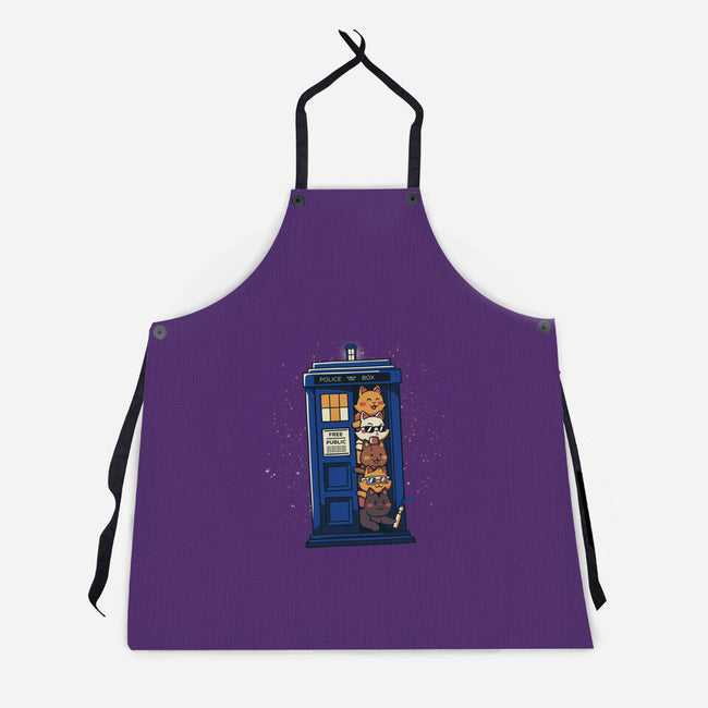 Tardis Cats-Unisex-Kitchen-Apron-tobefonseca