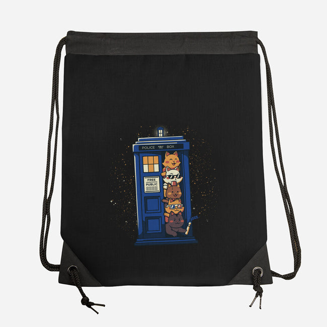 Tardis Cats-None-Drawstring-Bag-tobefonseca