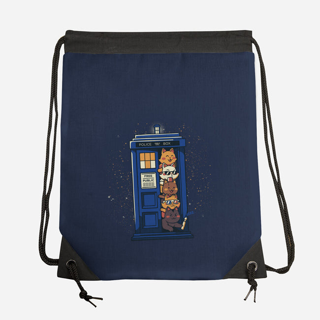 Tardis Cats-None-Drawstring-Bag-tobefonseca