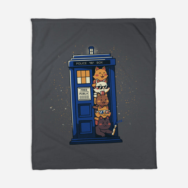 Tardis Cats-None-Fleece-Blanket-tobefonseca