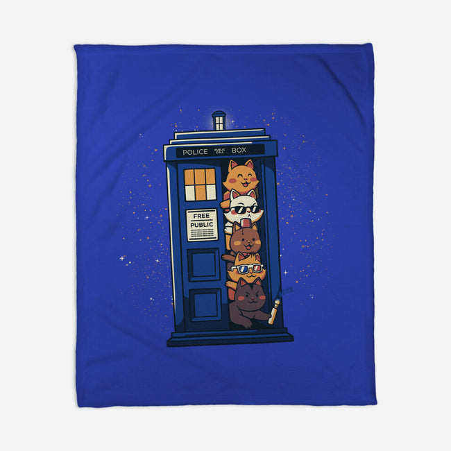 Tardis Cats-None-Fleece-Blanket-tobefonseca