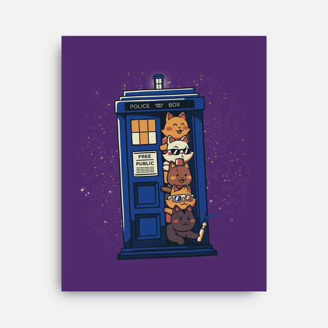 Tardis Cats-None-Stretched-Canvas-tobefonseca