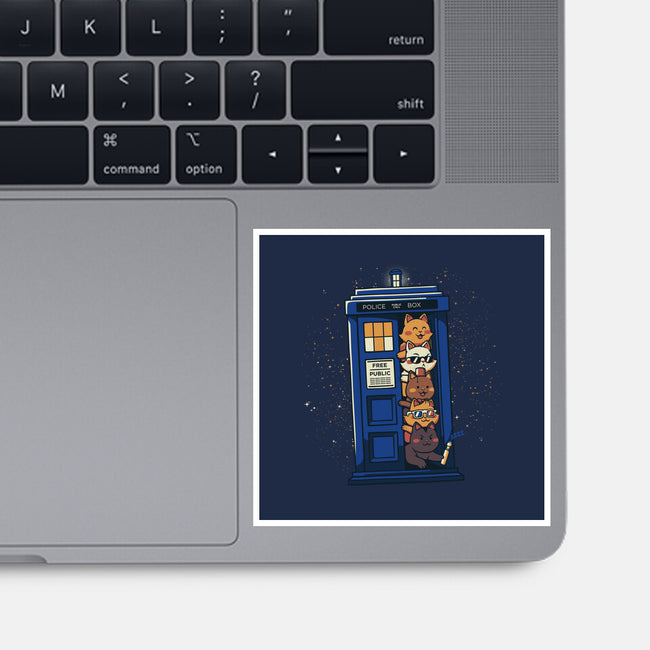 Tardis Cats-None-Glossy-Sticker-tobefonseca