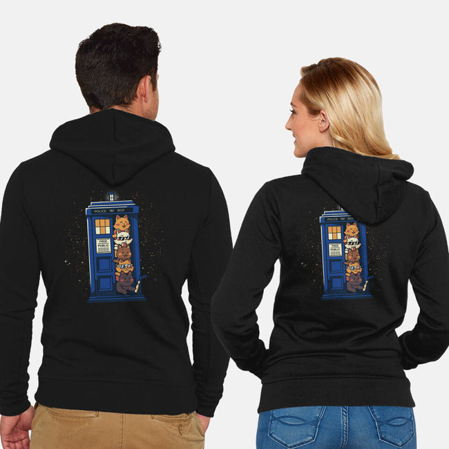 Tardis Cats-Unisex-Zip-Up-Sweatshirt-tobefonseca