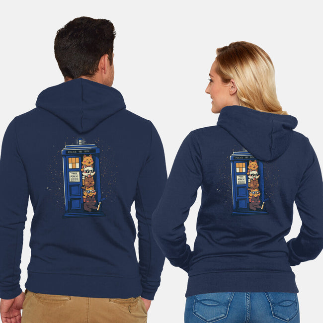 Tardis Cats-Unisex-Zip-Up-Sweatshirt-tobefonseca