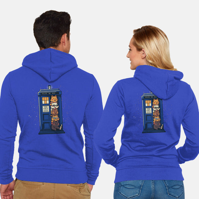 Tardis Cats-Unisex-Zip-Up-Sweatshirt-tobefonseca