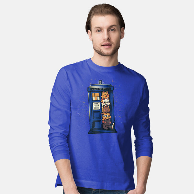 Tardis Cats-Mens-Long Sleeved-Tee-tobefonseca