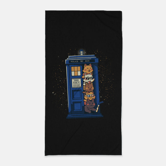 Tardis Cats-None-Beach-Towel-tobefonseca