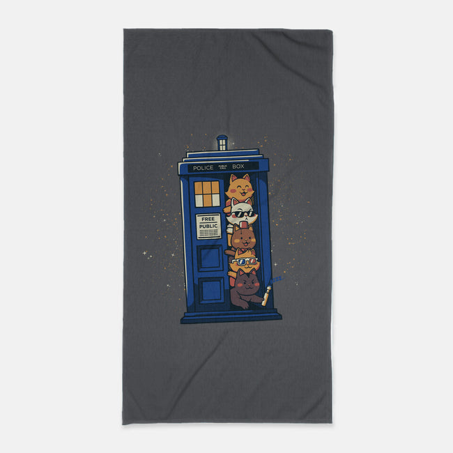 Tardis Cats-None-Beach-Towel-tobefonseca