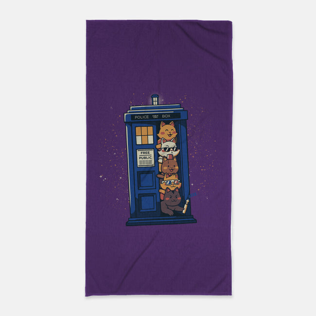 Tardis Cats-None-Beach-Towel-tobefonseca