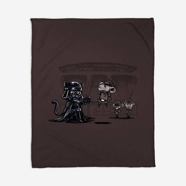 Cat Vader-None-Fleece-Blanket-zascanauta