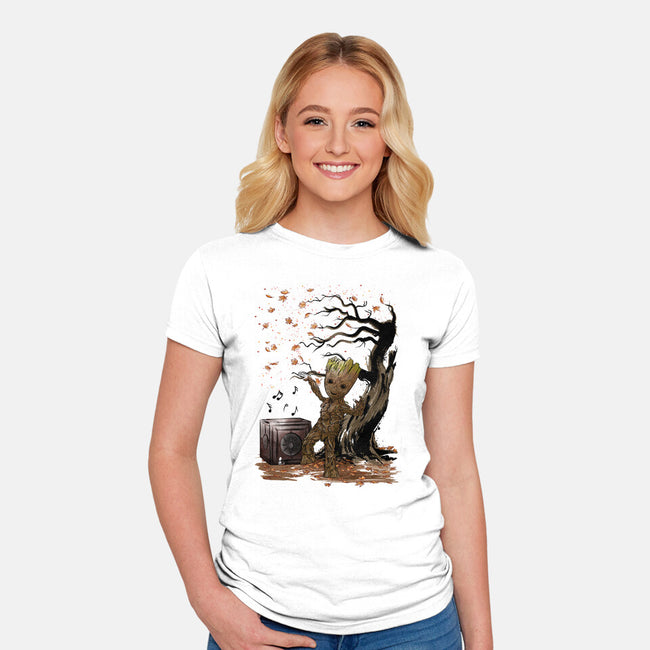 Autumn Dance-Womens-Fitted-Tee-DrMonekers