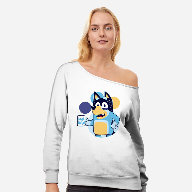 Blue Dad-Womens-Off Shoulder-Sweatshirt-Getsousa!