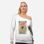 Meowster Adventure-Womens-Off Shoulder-Sweatshirt-vp021