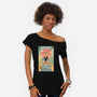 Meowster Adventure-Womens-Off Shoulder-Tee-vp021