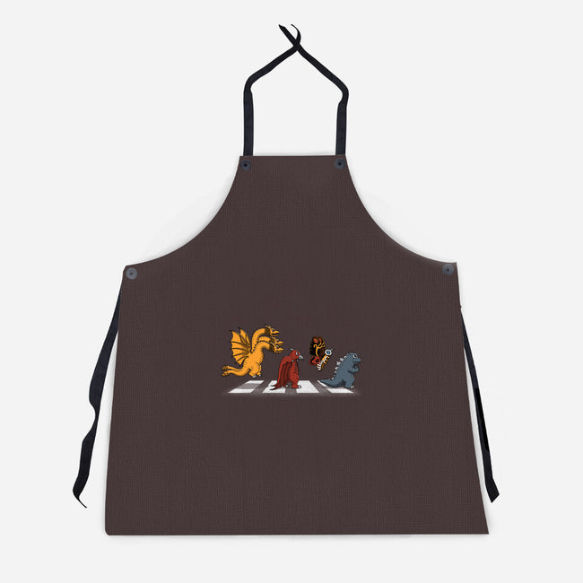 Kaiju Road-Unisex-Kitchen-Apron-pigboom