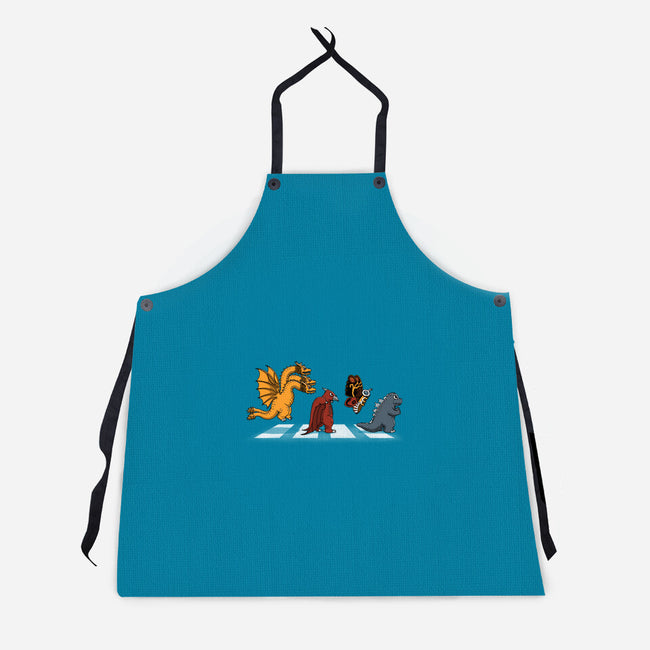 Kaiju Road-Unisex-Kitchen-Apron-pigboom