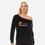 Kaiju Road-Womens-Off Shoulder-Sweatshirt-pigboom