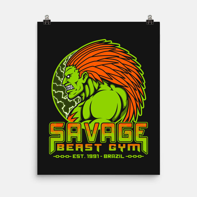 Savage Beast Gym-None-Matte-Poster-pigboom