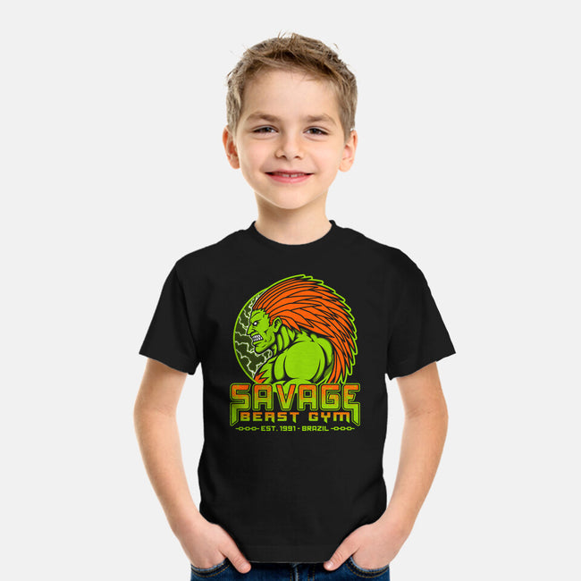 Savage Beast Gym-Youth-Basic-Tee-pigboom