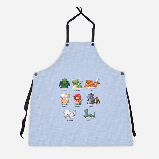 Sea Monsters-Unisex-Kitchen-Apron-Vallina84