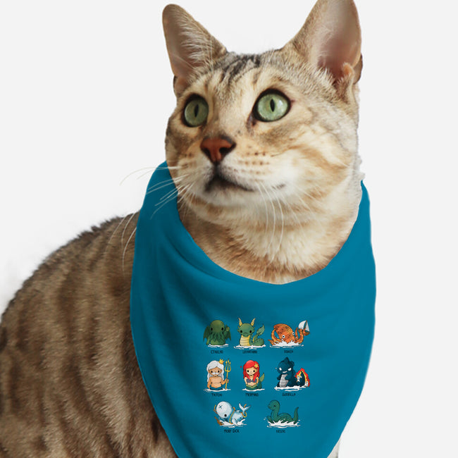 Sea Monsters-Cat-Bandana-Pet Collar-Vallina84