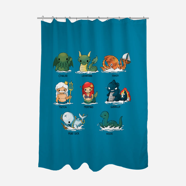 Sea Monsters-None-Polyester-Shower Curtain-Vallina84