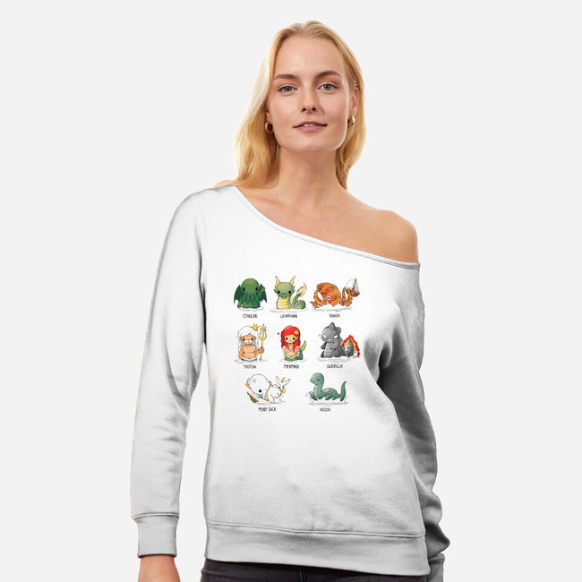 Sea Monsters-Womens-Off Shoulder-Sweatshirt-Vallina84