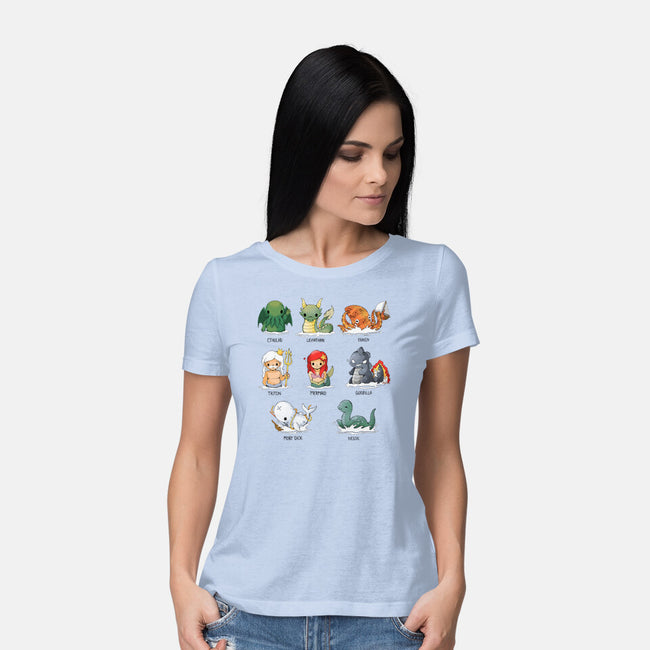 Sea Monsters-Womens-Basic-Tee-Vallina84