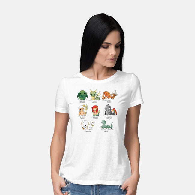 Sea Monsters-Womens-Basic-Tee-Vallina84