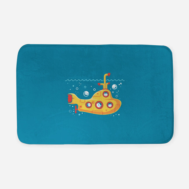 Yellow Cat-Marine-None-Memory Foam-Bath Mat-erion_designs