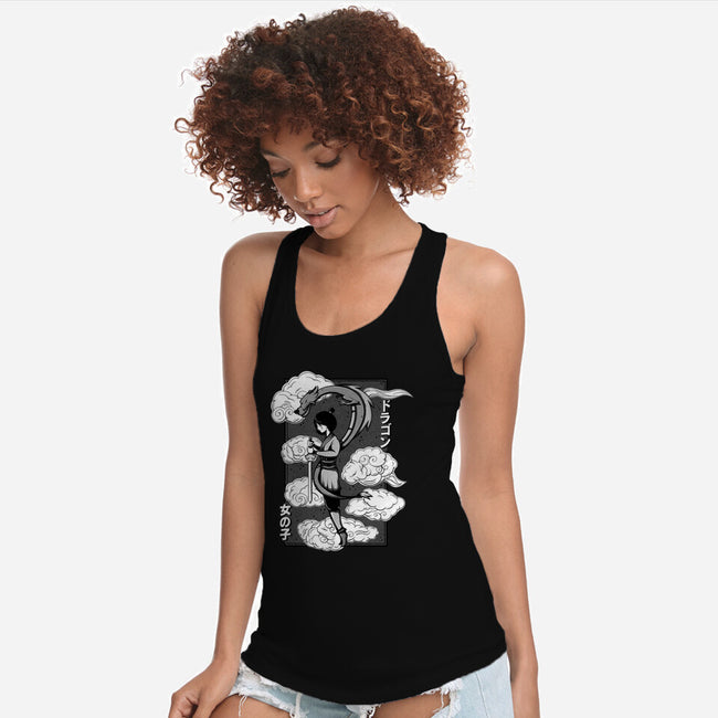 Girl And Dragon-Womens-Racerback-Tank-Ca Mask