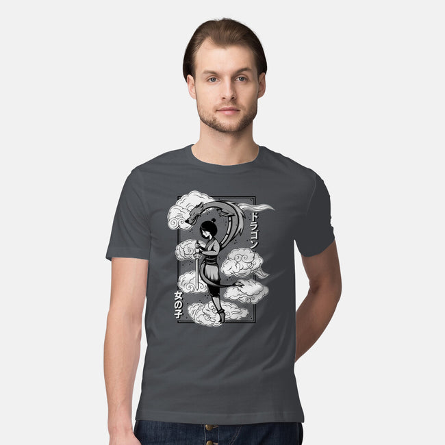 Girl And Dragon-Mens-Premium-Tee-Ca Mask