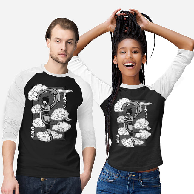 Girl And Dragon-Unisex-Baseball-Tee-Ca Mask