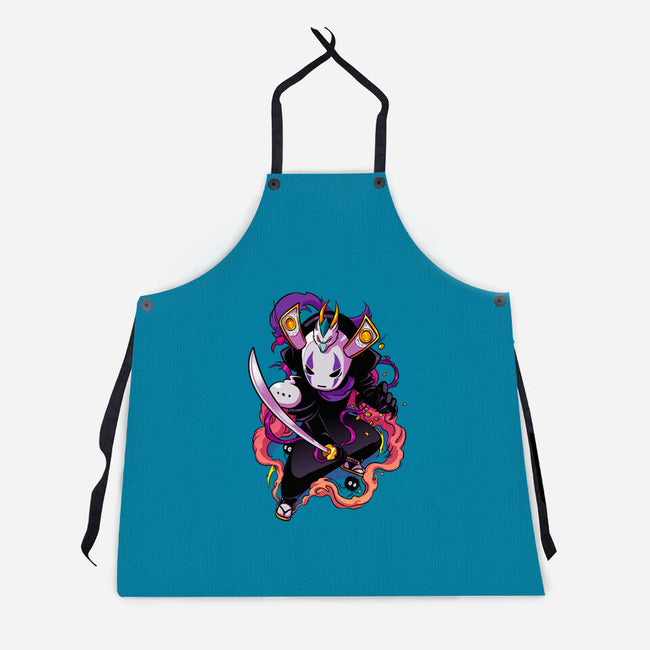 Silent Samurai-Unisex-Kitchen-Apron-Bruno Mota