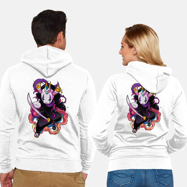 Silent Samurai-Unisex-Zip-Up-Sweatshirt-Bruno Mota