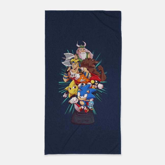 Megadrive-None-Beach-Towel-jacnicolauart