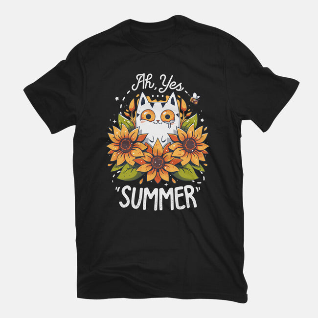 Summer Kitten Sniffles-Youth-Basic-Tee-Snouleaf