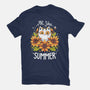 Summer Kitten Sniffles-Unisex-Basic-Tee-Snouleaf