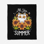 Summer Kitten Sniffles-None-Fleece-Blanket-Snouleaf