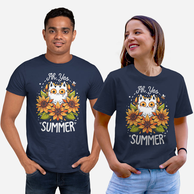 Summer Kitten Sniffles-Unisex-Basic-Tee-Snouleaf