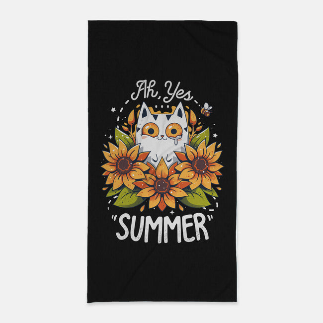 Summer Kitten Sniffles-None-Beach-Towel-Snouleaf