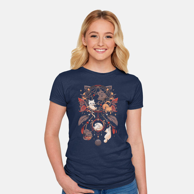 Cat Catcher-Womens-Fitted-Tee-Snouleaf