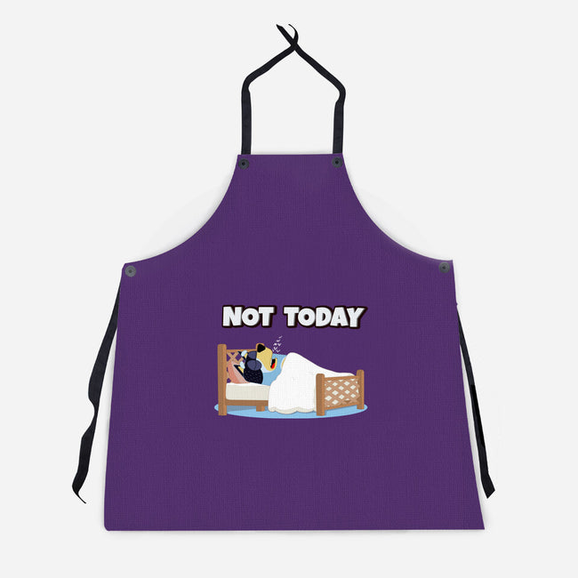 Not Today Bluey-Unisex-Kitchen-Apron-MaxoArt