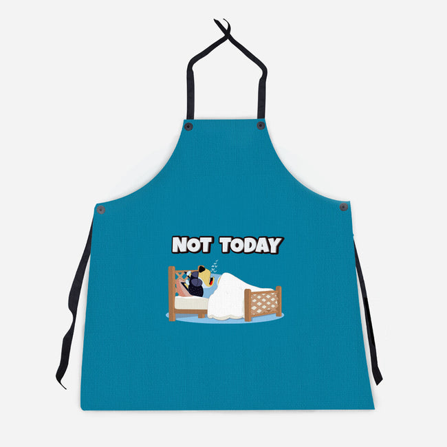 Not Today Bluey-Unisex-Kitchen-Apron-MaxoArt