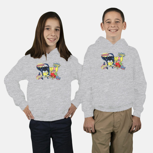 BatBob SquarePants-Youth-Pullover-Sweatshirt-Foji Kaigon